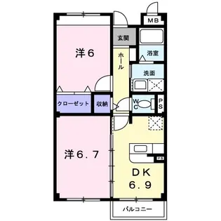スカイホープ【1階】の間取り