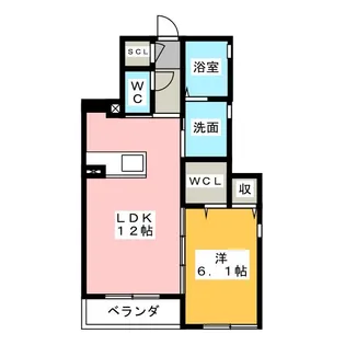 Elvita猫洞【2階】の間取り