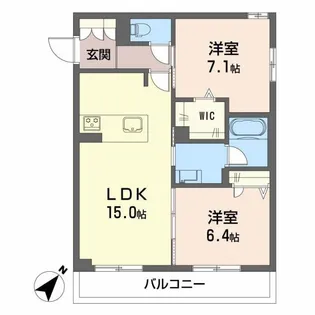 HINASA東鷹匠【3階】の間取り