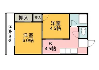 ウィステリアパレス尾長西【1階】の間取り