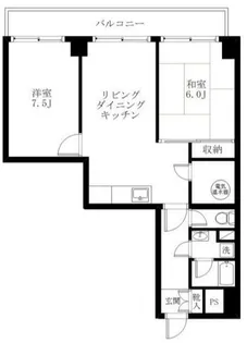 ライオンズマンション東品川【6階】の間取り