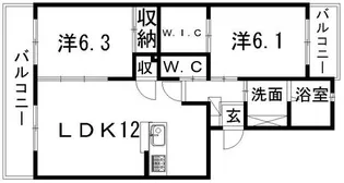 ブエナビスタ初生【2階】の間取り