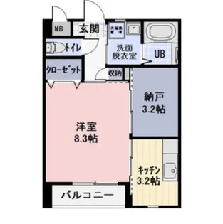 ミミディアン【2階】の間取り