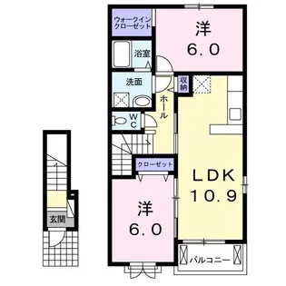 メゾン ひばりヶ丘【2階】の間取り