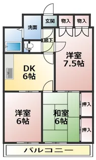 グランドールオオニシ【3階】の間取り