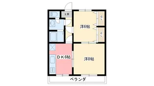 中央コーポ【2階】の間取り