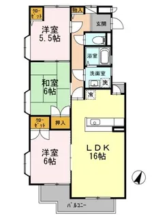 スカイ・ブリッジ【3階】の間取り