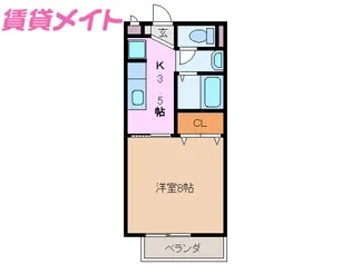 ドエル晃【1階】の間取り