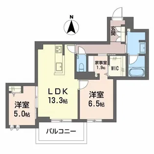Avance東草深WEST【1階】の間取り