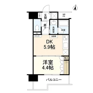 プリヴェール目黒行人坂【9階】の間取り