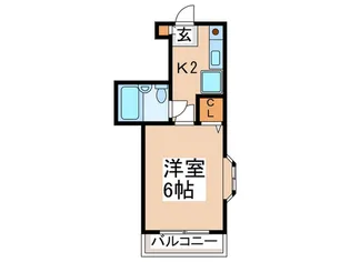 メゾンキルコス【2階】の間取り