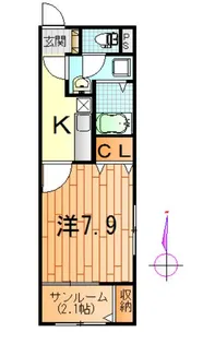 クレールVIII【1階】の間取り