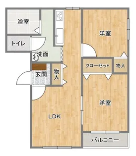 ヒーローマンション エンジュ【2階】の間取り