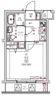 レンティーヴァ綾瀬【3階】の間取り
