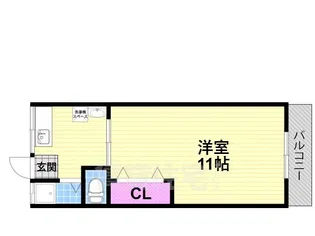 ソレイユ住道【2階】の間取り