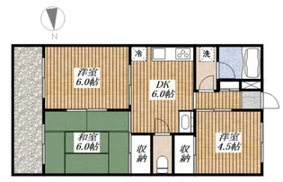 東ノ岡マンション【1階】の間取り