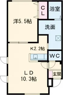 ルナパーク【2階】の間取り