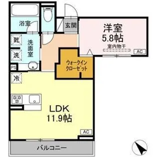 グランビクトリア【2階】の間取り