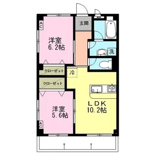 メープルハイツ【1階】の間取り