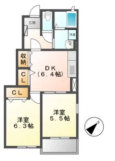 メゾン・オーブ C棟【1階】の間取り