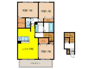 TNアルテミスII【2階】の間取り