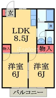 グランデュール麻衣2【2階】の間取り