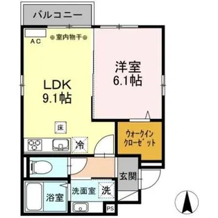 エクラ横濱【1階】の間取り