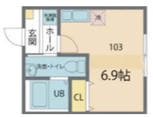 カインドネス港南2号棟【1階】の間取り
