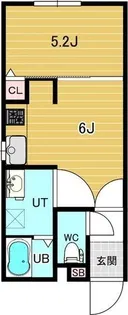 ウェルスパークサイド菊水【3階】の間取り