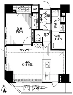 プレール・ドゥーク浜松町【12階】の間取り