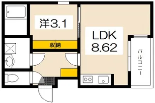 シャインライズ楽々園【1階】の間取り