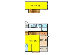 ラフィーナ次郎丸【2階】の間取り
