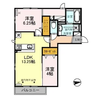 サザンキューブ【3階】の間取り