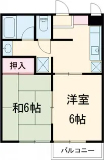 ハイツ竹林【2階】の間取り