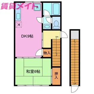 鈴与ウェスト【2階】の間取り