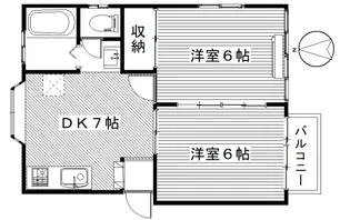ハイツ原之郷【1階】の間取り