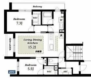 グランフォルトゥーナ久我山【2階】の間取り