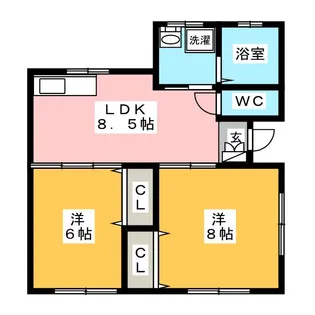 パークハイツ【1階】の間取り