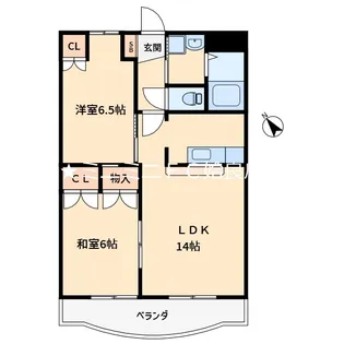 鹿児島県姶良市平松【マンション】の間取り