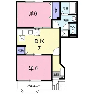 アビターレB【1階】の間取り
