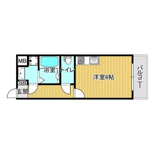 ハピネス岸里【1階】の間取り