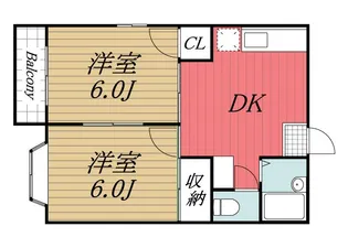 スウィートタウン王子台【1階】の間取り