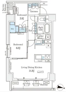 ロイヤルパークス赤羽サウス【3階】の間取り