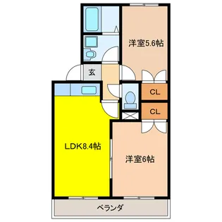 プレステージセレス【1階】の間取り