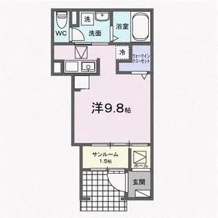 コンフォルトIII【1階】の間取り