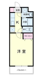 クロスロード広沢【1階】の間取り