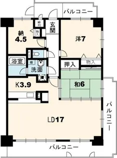 2SLDKの間取り画像