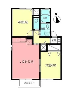 神奈川県秦野市落合【アパート】の間取り