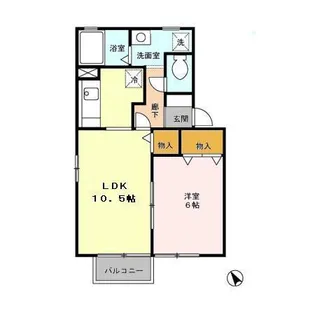 福島県郡山市笹川1【アパート】の間取り
