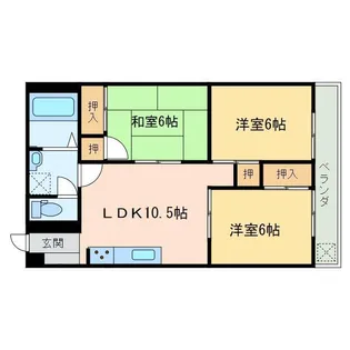 第7越智マンション【1階】の間取り